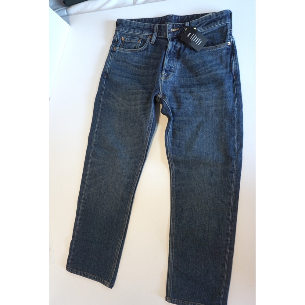 Buck Mason Ford Standard Jeans 31x34 Medium Wash Double Dipped 14oz BM12102